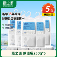 綠之源 可掛式250g*5袋回南天除濕袋干燥劑除濕防潮家用回南天神器