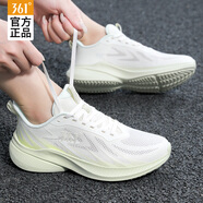 361°女鞋運(yùn)動(dòng)鞋女夏季休閑鞋新款網(wǎng)面輕便透氣跑步鞋軟底旅游鞋子女 羽毛白/蜜瓜綠-3 39
