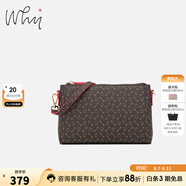 why女包時(shí)尚經(jīng)典小方包優(yōu)雅斜挎手機(jī)包百搭包包女包送媽媽送婆婆禮物 啡色配紅色