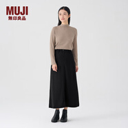 無印良品（MUJI）女式 燈芯絨 A字裙 長半身裙女秋冬款裙子 美拉德BE09CC3A 黑色 S (155/62A)