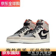 耐克（NIKE）新款男鞋籃球鞋倒鉤AIR JORDAN 1 AJ1 高幫紫鉤藍(lán)紅拼接運(yùn)動鞋 555088-018 灰鹿皮 41