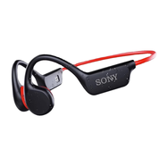 索尼（SONY)藍牙耳機骨傳導無(wú)線(xiàn)掛耳式運動(dòng)跑步游泳專(zhuān)用移動(dòng)mp3 黑紅色