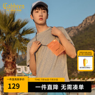 卡賓【涼感】冰絲短袖T恤男夏簡(jiǎn)約圓領(lǐng)體恤休閑純色百搭冰感上衣 淺花灰26 2XL 185 54