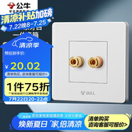 公牛（BULL）墻壁插座 G07系列 一位音箱插座 音響音頻G07T106 白色 暗裝