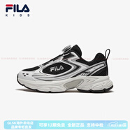 斐樂（FILA）兒童運(yùn)動(dòng)鞋2025夏季新款男女中大童旋鈕扣透氣跑步鞋天馬 黑1太空銀-BS 33 1內(nèi)長20.5cm