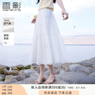 香影中袖襯衫女圓領(lǐng)2025夏裝新款慵懶泡泡袖氣質(zhì)淑女寬松藍色上衣 白色半裙 R85S030 XL 170/92A/125-140斤