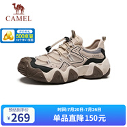 駱駝（CAMEL）【云山】網(wǎng)面戶外徒步登山休閑丑萌鞋情侶 G15S076106 沙色 41