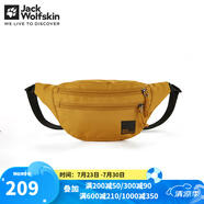 Jack Wolfskin狼爪單肩包男女通用戶外運(yùn)動(dòng)登山旅游日常通勤2L容量耐磨斜挎包 3389/焦黃色 15*37*11cm