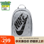 耐克（NIKE）男女雙肩包背包 大容量旅行包電腦書(shū)包休閑包DV1296-012 灰色