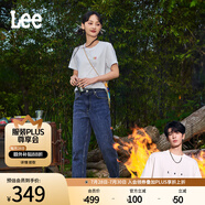 Lee【張凌赫代言】春夏411舒適高腰小直腳顯瘦藍(lán)色水洗女牛仔褲潮 中淺藍(lán)色（25褲長） 25