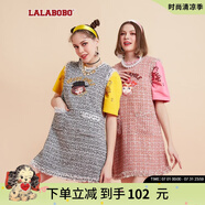 拉拉波波春新款時(shí)尚復(fù)古優(yōu)雅顯瘦小香風(fēng)無(wú)袖連衣裙女|L20A-WLZY11 黑色 XS