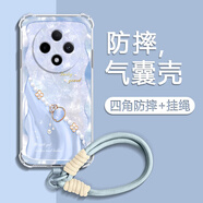 方塊魚(yú) 適用OPPOA3 5G手機殼水晶葫蘆A3Pro新款女四角全包防摔保護套高顏值A2M氣囊硅膠軟殼網(wǎng)紅潮流小眾 透明O-閃閃福字葫蘆F藍【配藍色手提掛繩】 OPPOA3PRO