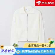 SPAO韓國同款2025年春季新品女士休閑時(shí)尚翻領(lǐng)開(kāi)衫毛衣SPCKF11G11 象牙白 S 160_84A_
