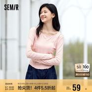 森馬長袖t恤女短款緊身顯瘦心機春秋氣質(zhì)木耳邊上衣109524101010