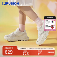 FILAFUSION斐樂(lè)潮牌女鞋硬糖鞋厚底老爹鞋女運(yùn)動(dòng)鞋女 棉花糖/銀-MM 38