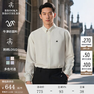 布克兄弟（BrooksBrothers）男士春秋牛津紡扣結(jié)領(lǐng)logo休閑襯衫 2004-燕麥色 L