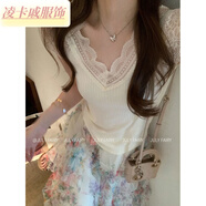 凌卡戚純欲 夏新款清爽百搭網(wǎng)紗半身裙長(zhǎng)裙小個(gè)子花裙搭上衣套裝 主圖款 S