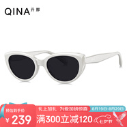 亓那（QINA）眼鏡趙露思同款窄框墨鏡女潮流貓眼防曬太陽鏡七夕禮物QN3009A90