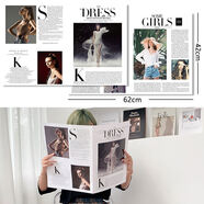 膜鹿堂 拍照道具模特歐美雜志ins風(fēng)手拿大報紙網(wǎng)紅服裝拍攝背景北歐街拍 DRESS款報紙單張62*42cm
