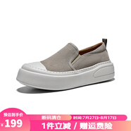 皓頓（HAUT TON）【斷碼清倉/限時(shí)特惠】男士休閑鞋 931XB5243淺灰色 42 -適合運動(dòng)鞋43碼