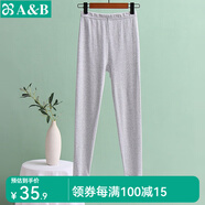 AB內(nèi)衣女士春秋季純棉秋褲超薄舒適單件全棉中老年媽媽款襯褲T010 灰色 2XL 推薦135-150斤【5°-15°】