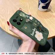 七代目適用VIVOiqooneo10手機(jī)保護(hù)殼郁金香護(hù)腕支架iqooneo5s全包neo8pro競(jìng)速7se軟矽膠3春季6皮套turbo 墨綠-護(hù)腕綠底lucky郁金香花朵M IQOO Z10 Turb