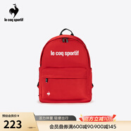 樂卡克法國公雞男女款春季三色系列雙肩包運動背包L241UCNG0504 烈焰紅色 F
