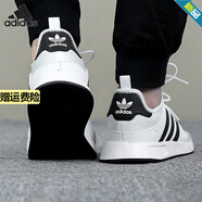 阿迪達(dá)斯 （adidas）官方跑步鞋男女鞋秋季新款三條紋小白鞋網(wǎng)面鞋緩震運(yùn)動(dòng)鞋 CQ2406/淺白/1號(hào)黑色/三葉草 44
