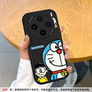 美齡美麗適用vivoX200哆啦A夢(mèng)手機殼x80pro全包x90軟硅膠ultra可愛(ài)卡通好看+防摔Xnote皮保護套X100S男女新 黑色-黑底可愛(ài)哆啦A夢(mèng)M2 vivo X Note