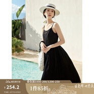 茵曼（INMAN）章若楠同款歐若風(fēng)天絲薄開衫女裝襯衫2025夏季新品長(zhǎng)袖襯衣 吊帶裙黑色-18322336 XL