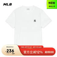 MLB短袖T恤男女時(shí)尚夏季休閑經(jīng)典純色圓領(lǐng)25新款3ATSB0153-50WHS-M