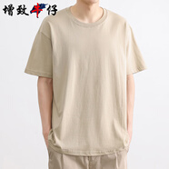 增致牛仔純棉男士t恤短袖男2025夏季情侶休閑打底衫半袖圓領套頭體恤男裝