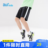 361°361°兒童短褲夏季男童透氣運(yùn)動褲梭織五分褲黑130
