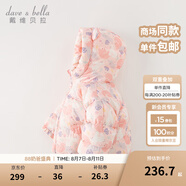 戴維貝拉（DAVE＆BELLA）兒童羽絨服女童上衣男童羽絨衣冬裝新款寶寶衣服保暖小童外套 小兔印花【現(xiàn)貨】DB4238127 100 cm（建議身高90-100cm）