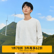 卡賓LOGO老花提花針織衫24秋冬寬松長(zhǎng)袖線衫 米白色12 50 