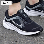 耐克（NIKE）運(yùn)動(dòng)鞋25夏季新款網(wǎng)面鞋子男時(shí)尚登山鞋減震休閑鞋透氣耐磨跑步鞋 【軟彈減震】Quest-經(jīng)典黑白/曬圖退10 41 （內(nèi)長(zhǎng)260mm）