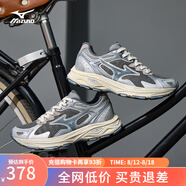美津濃（MIZUNO）【RACER S】軟底輕便運動跑步鞋男女同款緩震透氣休閑慢跑鞋 19/渣渣灰 40.5 (260mm)