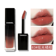 香奈兒（Chanel） 炫光唇釉魅力黑管鏡面唇彩禮盒裝情人圣誕節禮物送女友老婆禮品 83#炫光橘棕