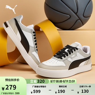 彪馬（PUMA）經(jīng)典復(fù)古透氣小白鞋男女情侶款百搭休閑板鞋CAVEN 384953 灰色-黑色-27 38