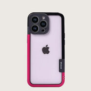 OIMG適用于蘋果16軟邊框iPhone15Promax手機(jī)殼14硅膠保護(hù)套13Apple防摔 黑+紫 鏤空 透氣散熱-硅膠軟邊手感 iPhone 15 Pro Max