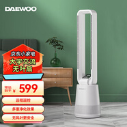 大宇（DAEWOO）無(wú)葉風(fēng)扇負(fù)離子凈化家用辦公空調(diào)扇遙控?fù)u頭節(jié)能定時(shí)直流變頻兒童電風(fēng)扇空氣循環(huán)扇 等離子凈化/活性炭網(wǎng)過(guò)濾雙重過(guò)濾/遙控款A(yù)1