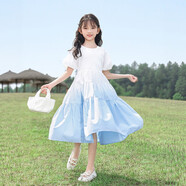 優(yōu)蜜屋女童連衣裙夏裝2025新款洋氣中大童夏季兒童公主裙純棉小女孩裙子