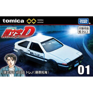 日本TOMY多美卡真豐田AE86車模型合金車頭文字D同款賽車486466 頭文字D AE86(藤原拓海)旗艦TPU0