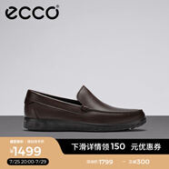 愛步（ECCO）*豆豆鞋男 樂(lè)福鞋一腳蹬皮鞋商務(wù)休閑鞋牛皮男鞋 S輕巧莫克540514 可可棕54051401482 39