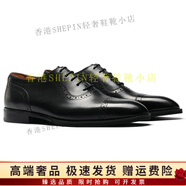 Hang TenGF皮鞋男三接頭皮鞋男鞋意大利商務正裝休閑百搭牛津鞋上班黑色 黑色 38