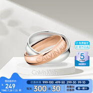 CalvinKlein凱文克萊ck戒指纏繞雙環(huán)男女對戒情侶戒指禮物 KJDFPR200110