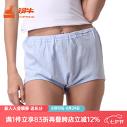 銅牛 女士內(nèi)褲 汗布 大碼加肥型三角褲 吸濕透氣內(nèi)褲 VC005 淺藍-男女 （尺碼表參考男碼） 1條 XL (175/100)