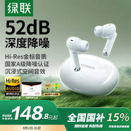綠聯(lián)HiTuneT6s【國(guó)家補(bǔ)貼】藍(lán)牙耳機(jī)-52dB深度降噪金標(biāo)認(rèn)證音樂運(yùn)動(dòng)無線入耳式適用蘋果華為小米WS205