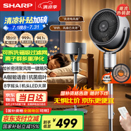 夏普空氣循環(huán)扇電風(fēng)扇家用直流變頻新款電扇大風(fēng)力渦輪暴風(fēng)落地扇對流凈化除菌循環(huán)風(fēng)扇遙控3D搖頭 CD420A-C【升級款】語音+離子群+濾網(wǎng)凈化