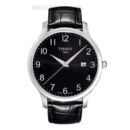 天梭（TISSOT）瑞士俊雅系列石英防水皮帶男表手表T063.60.16.037.00 T063.610.16.052.00
